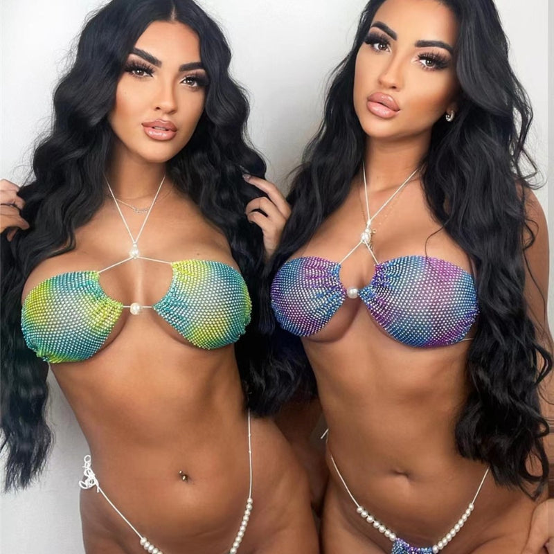 Sultry Swimwear | Diamond-studded Swimwear | Triangle Swimwear