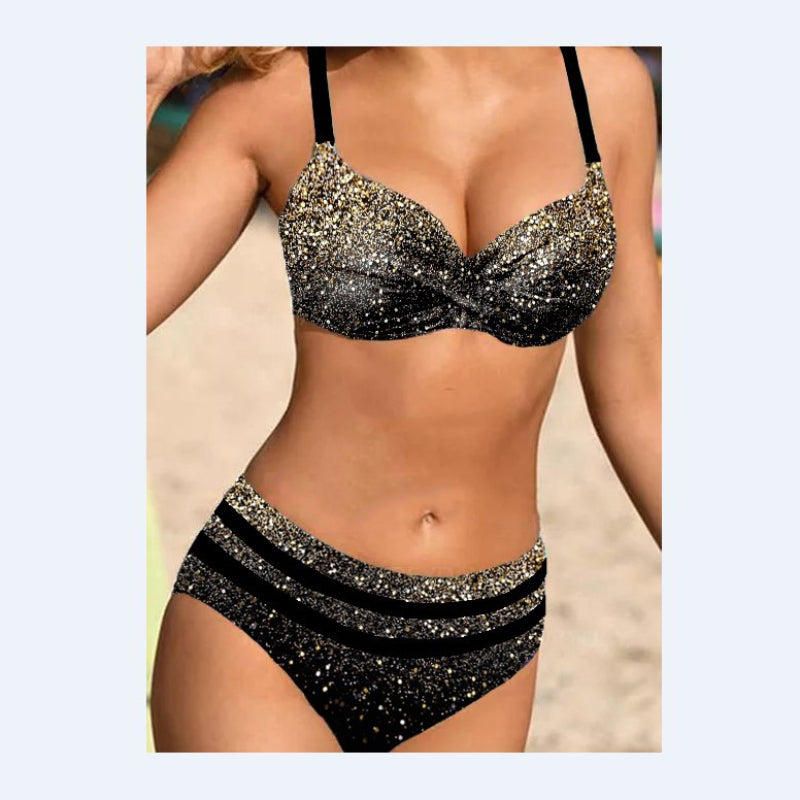 Starry Sky Print Swimwear | Split Swimwear | Bikini Swimwear
