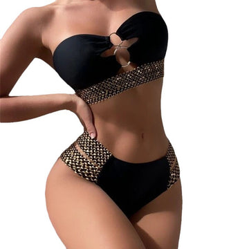 Ins Style Chic Hollow Out Beach Bikini Swimwear