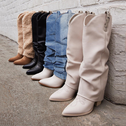 Plus Size Boots | Pointed Toe Boots | High Heeled Boots