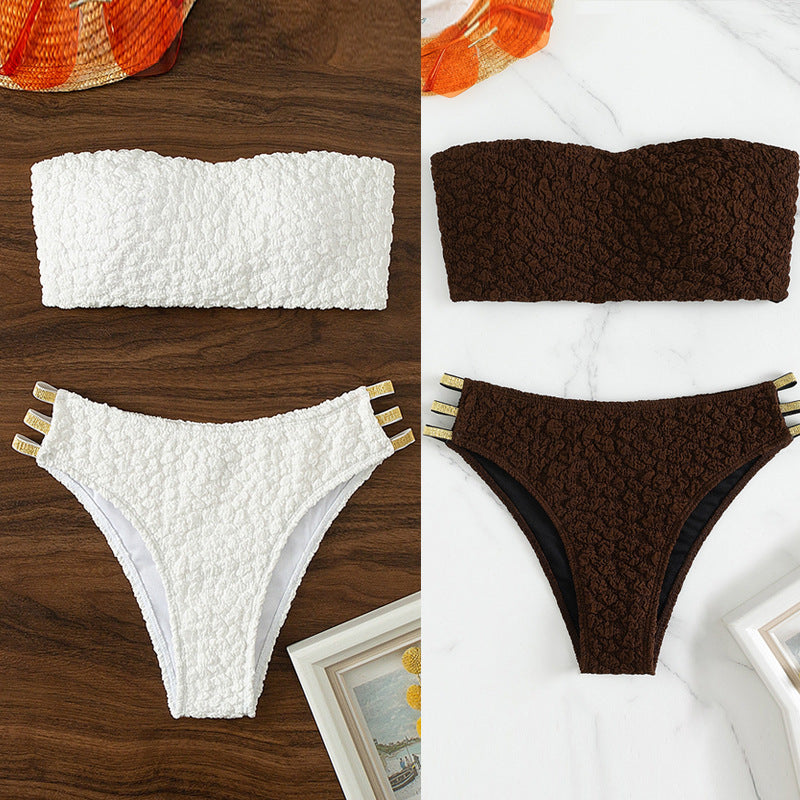 Strapless Swimwear | Delicate Cutouts Swimwear | Thong-style Swimwear