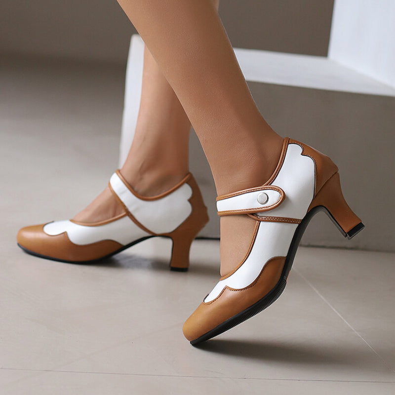 Mary Jane Shoes | High heels Shoes | Color-blocked Shoes