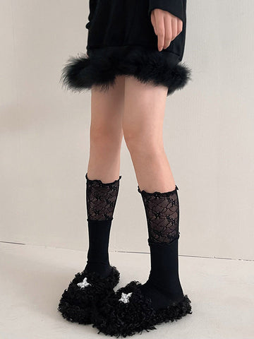 New Fashion Leisure Fashion Split-Joint Lace Socks Accessories-Homeundewear