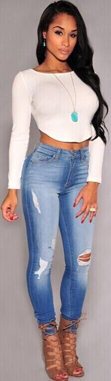 Scoop Irregular Slim Candy Color Crop Top Short T-shirt