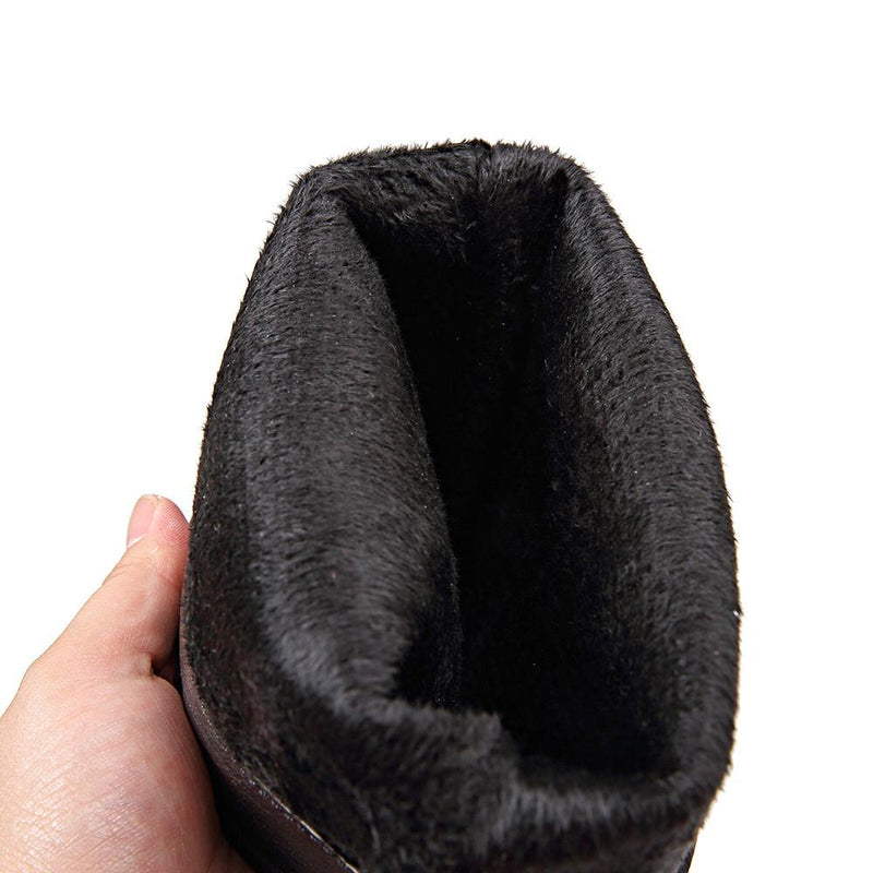 Round Head Tassels Chunky Heel High Boots