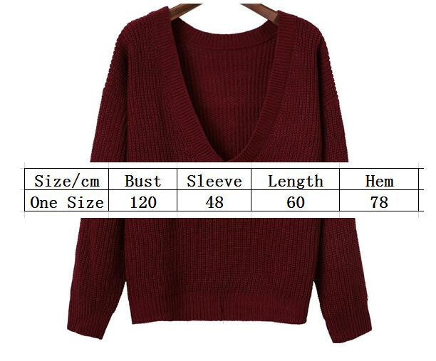 Sexy Deep V Neck Knitting Sweater