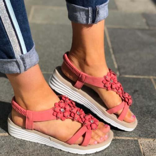 Open Toe Flat Summer Walking Sandals