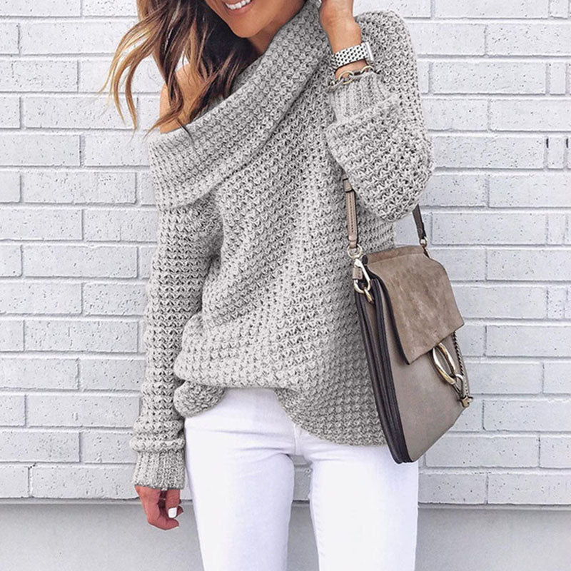 Off Shoulder Crochet Sweater