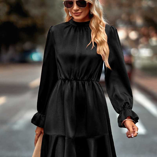 Fashionable High-neck Casual Dress