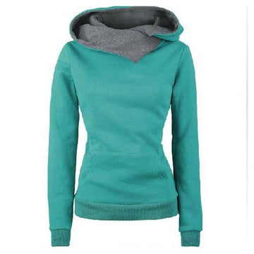 Stylish High Neck Long Sleeves Cotton Hooded Coat