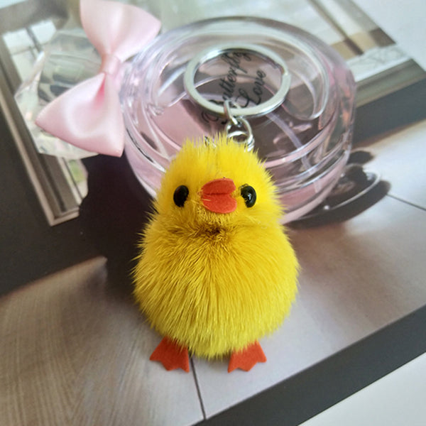 Super Cute Weasel Fur Duckling Pendant for Bags and Phones Accessory