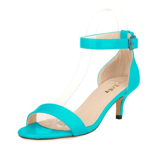Fashionable Candy Colored Patent Leather Women's Sandals