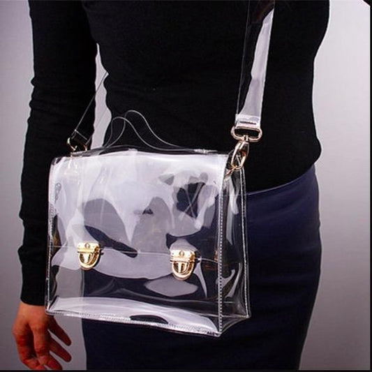 Transparent PVC Crossbody Handbag