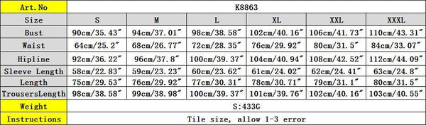 Deep V-neck T-shirts Print Skinny Pants Set