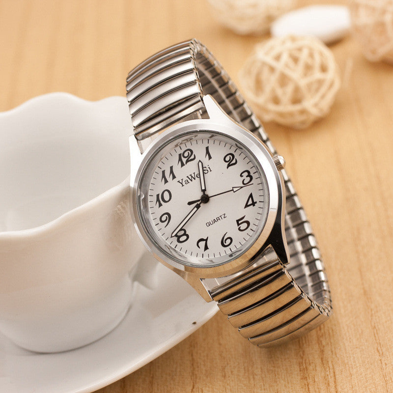 Classic Couple Elastic Strap Watch