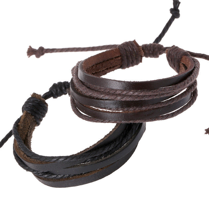 Multilayer Braided Leather Bracelet
