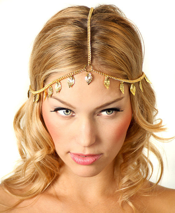 Beautiful Leaves Tassel Chain Hair Accessories