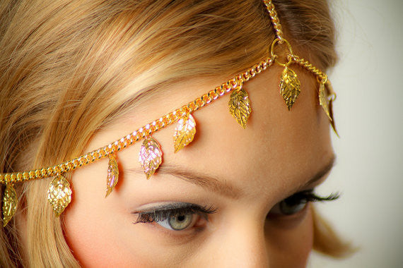 Beautiful Leaves Tassel Chain Hair Accessories