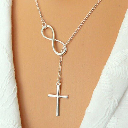 Stylish Chic Eight Cross Shape Pendant Necklace - MeetYoursFashion - 1