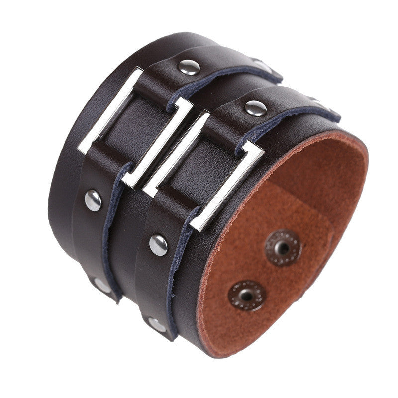 Hip-hop Punk Leather Bracelet