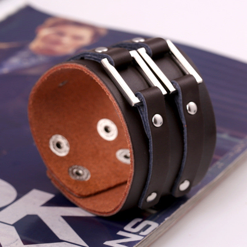 Hip-hop Punk Leather Bracelet