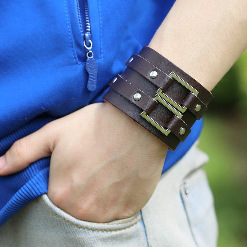 Hip-hop Punk Leather Bracelet