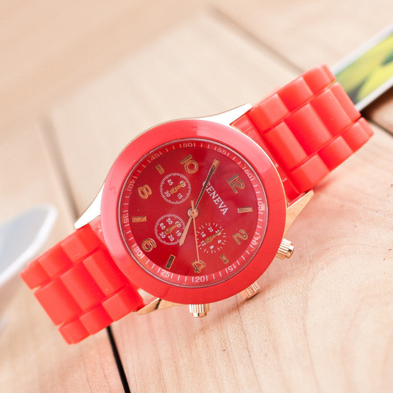 Fashion Colorful Jelly Students Leisure Watch