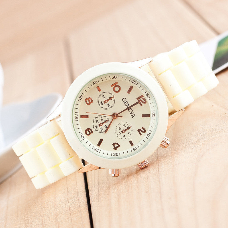Fashion Colorful Jelly Students Leisure Watch