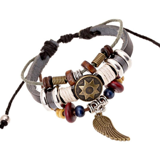 Personality Wing Pendant Multilayer Bracelet - Oh Yours Fashion - 2