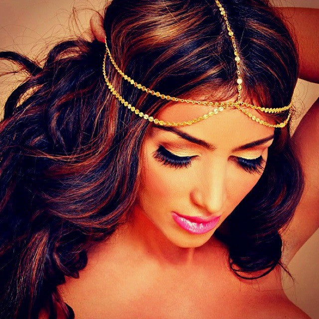 Exaggerated Sequins Tassel Double Hair Accessories