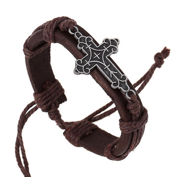 New Alloy Cross Woven Bracelet