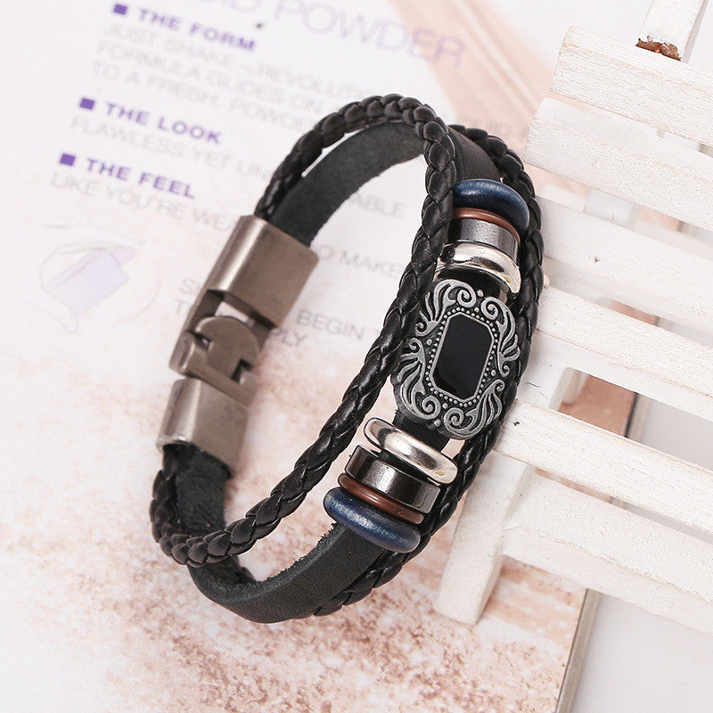 Animation Products Beaded Leather Bracelet