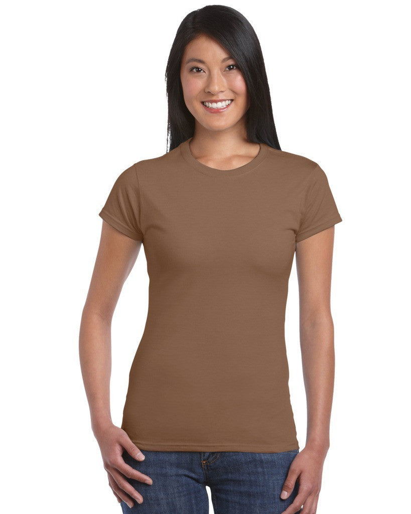 Fashion Pure Color Short Sleeve Scoop Cotton T-Shirt