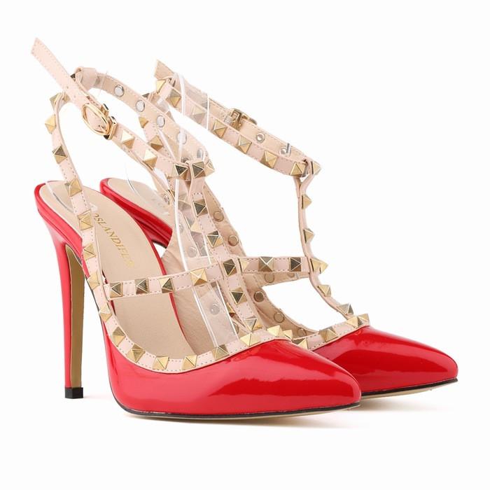 Sexy Personality Rivets Hollow Out High Heel Shoes