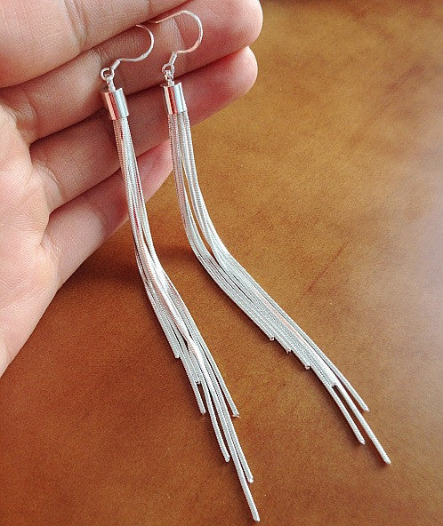 Nightclub Fashion Long Tassels Female Earrings