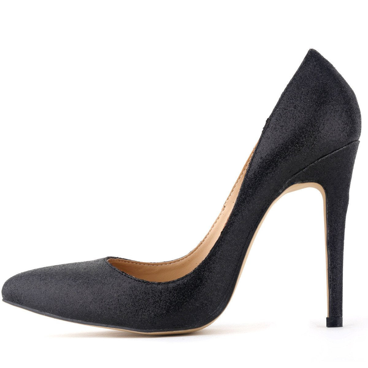 Sexy Pointed Shining Fabric Shallow Heel Shoes
