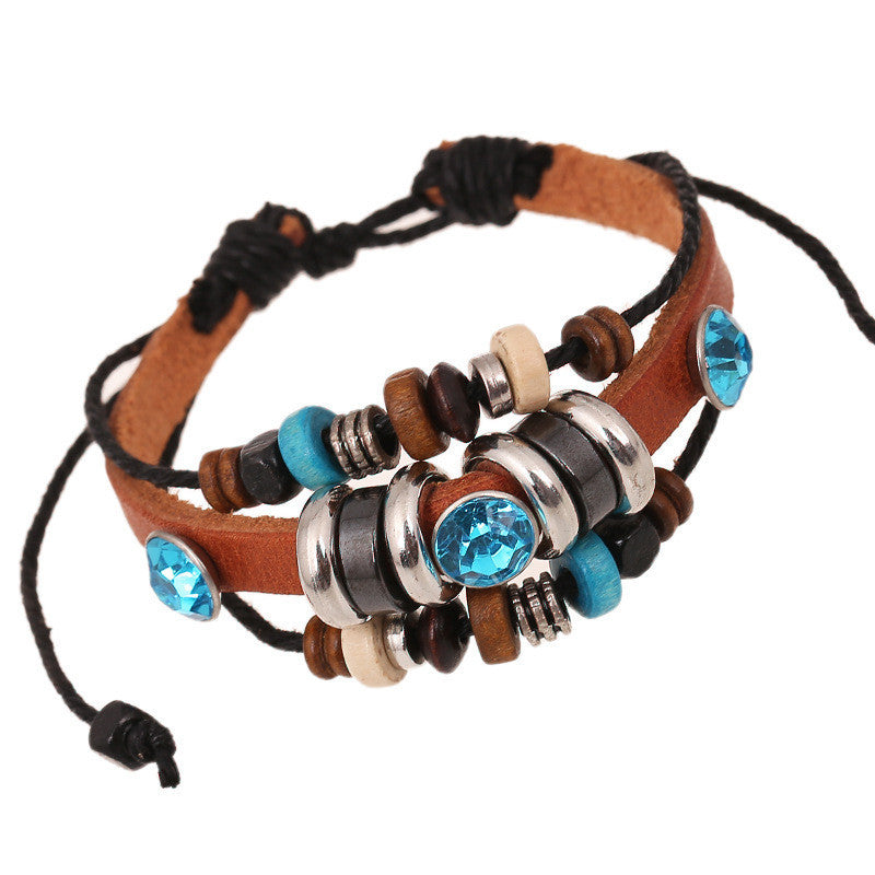 National Style Crystal Multilayer Bracelet