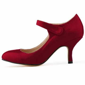 Pointed Toe Shallow Mouth Buckle Women's Low Heeled Single Shoes-1