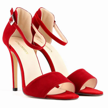 Suede Peep-Toe Sexy High Heels Women's Sandals