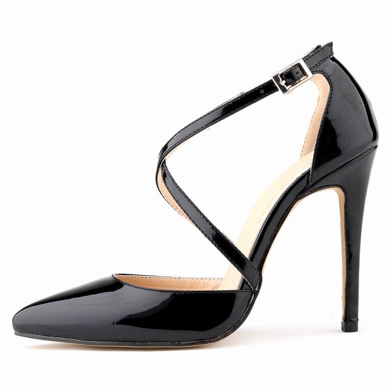Pointed Sexy High Heels Shallow Mouth Buckle Shoes