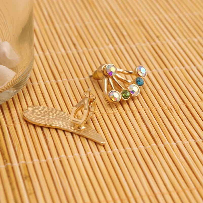 Angel's Wings Colorful Crystal Flower Earrings