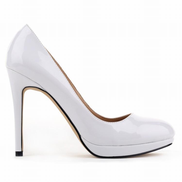 Pure Color Elegant High Platform Heels Shoes