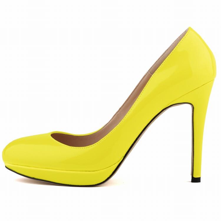 Pure Color Elegant High Platform Heels Shoes