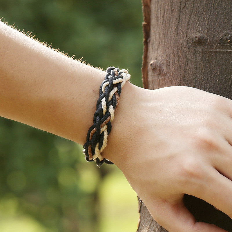Wax Rope Handmade Braided Bracelet