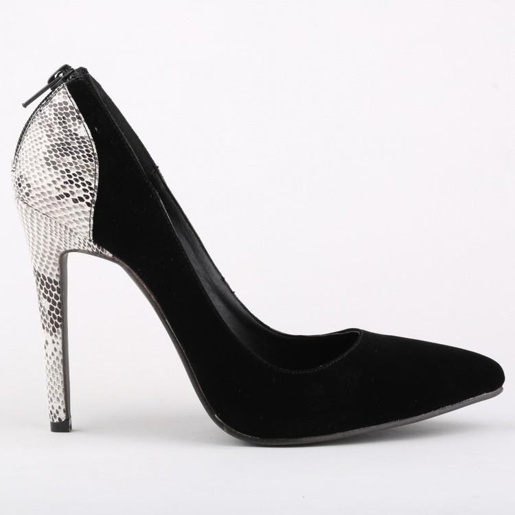 Classic Pointed  High Heels Patchwork Shallow Shoes