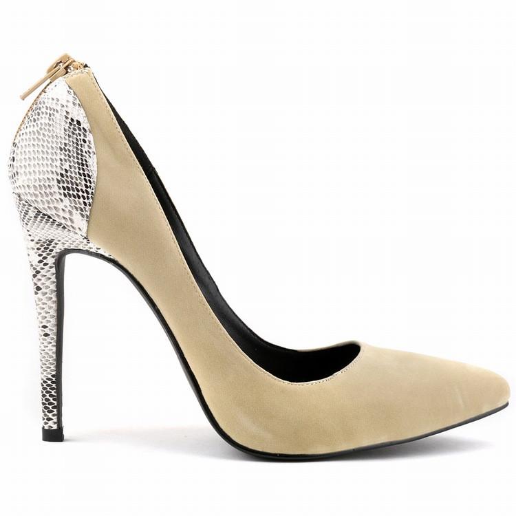 Classic Pointed  High Heels Patchwork Shallow Shoes