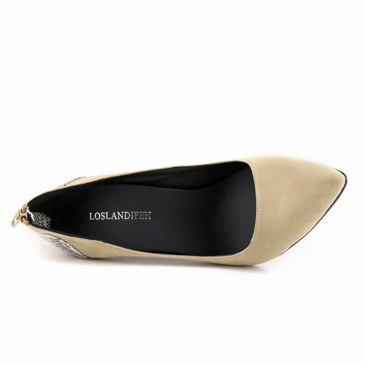 Classic Pointed  High Heels Patchwork Shallow Shoes