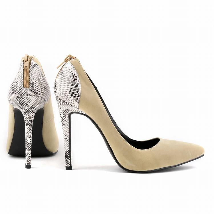 Classic Pointed  High Heels Patchwork Shallow Shoes