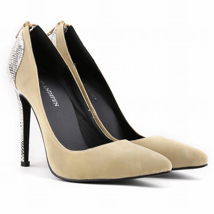 Classic Pointed  High Heels Patchwork Shallow Shoes