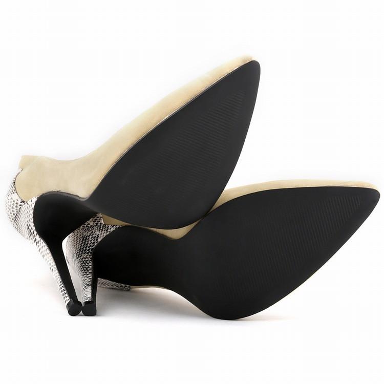 Classic Pointed  High Heels Patchwork Shallow Shoes